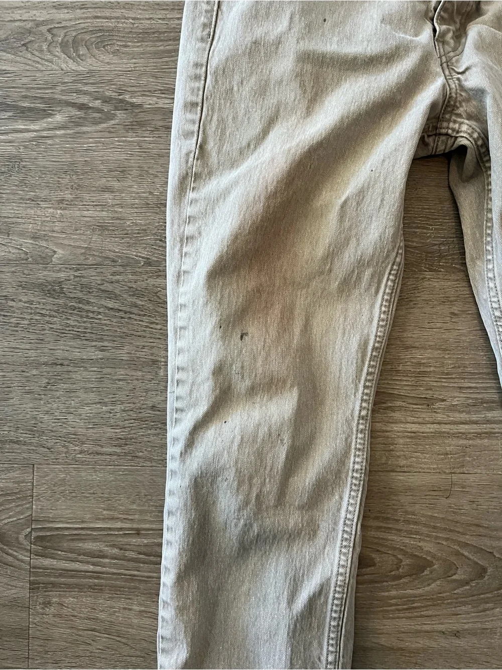 Levi’s 511 Slim Khaki Jeans Mens 32x34 Beige Stretch Denim Distressed Pants